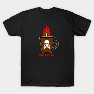 hot coffee bones skulls 02 T-Shirt